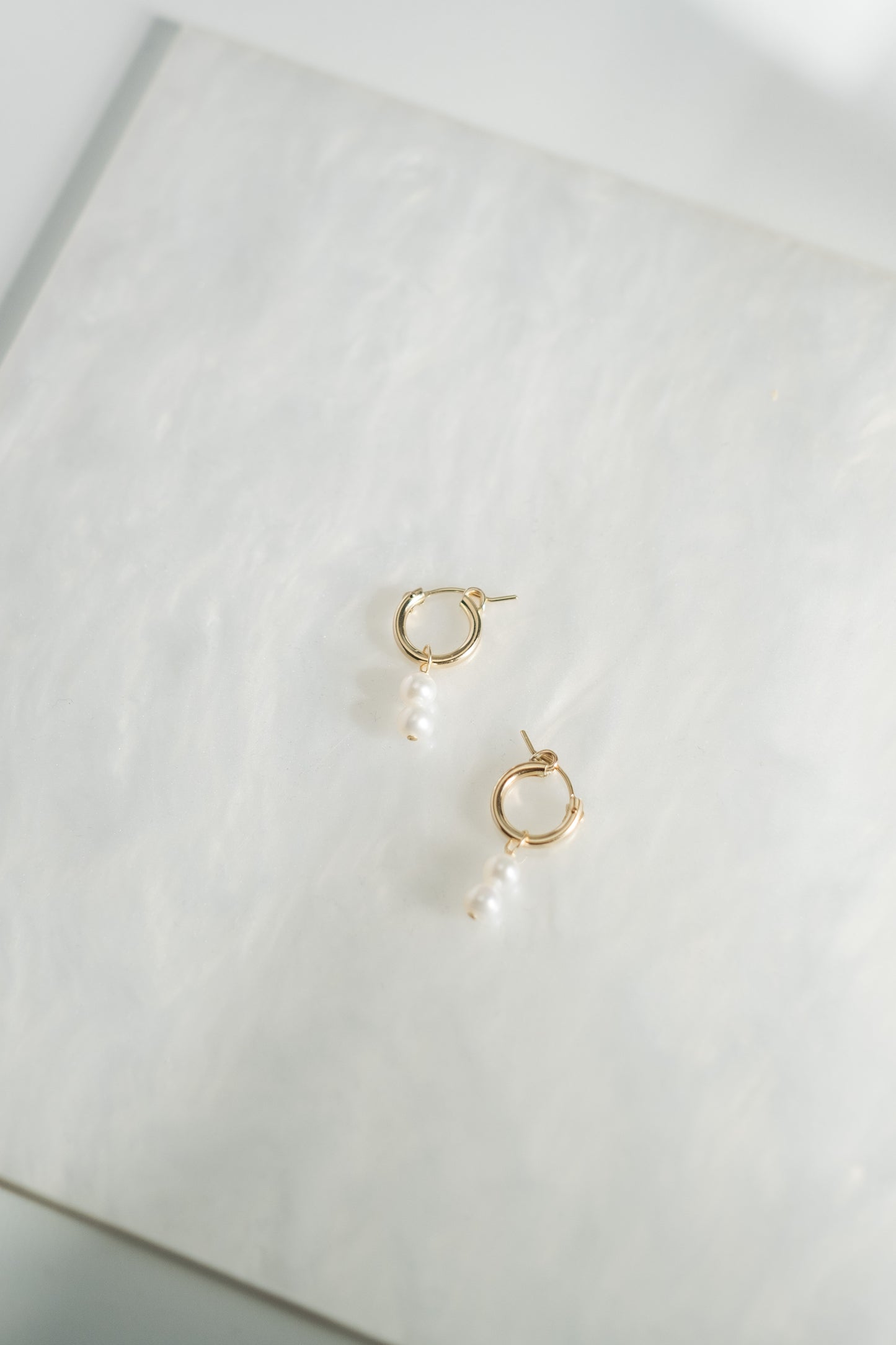 Bonnie pearl hoop earrings
