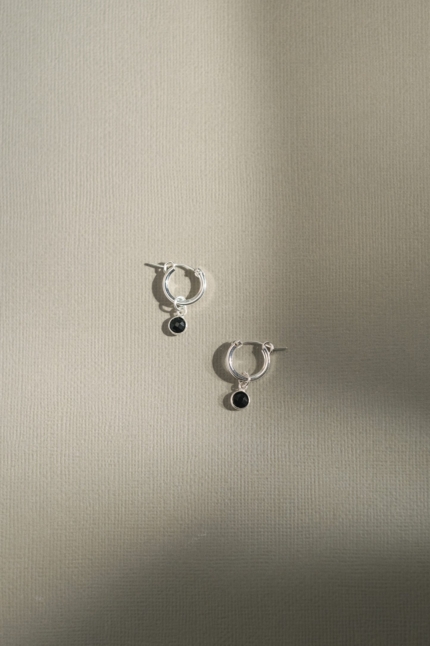 Gemstone hoop earrings
