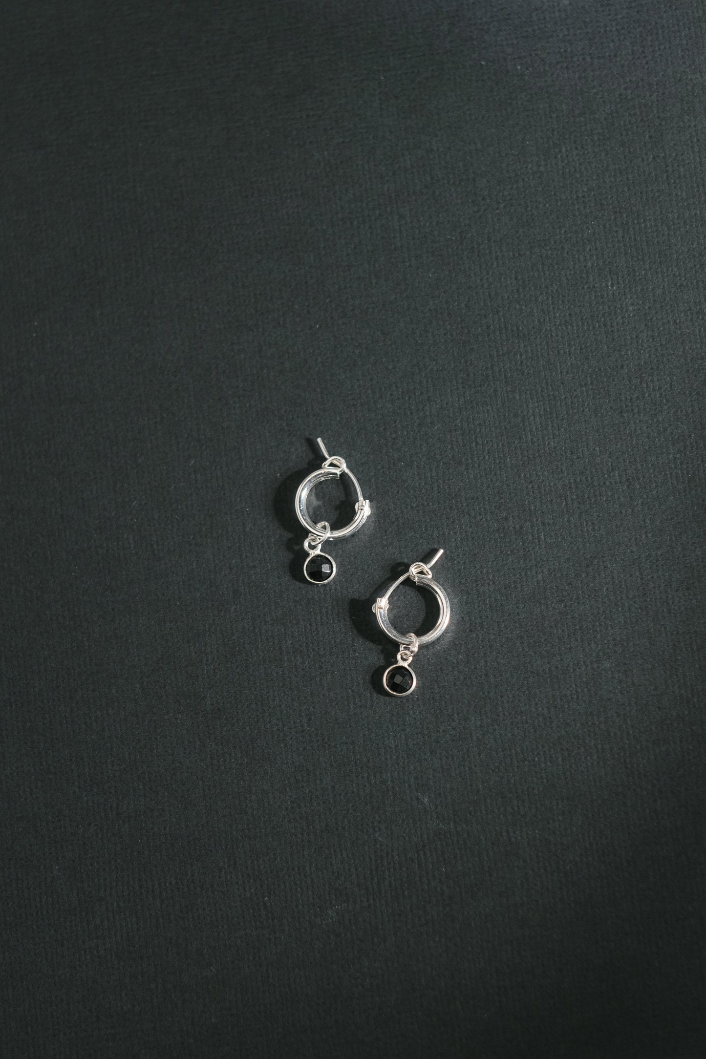 Gemstone hoop earrings
