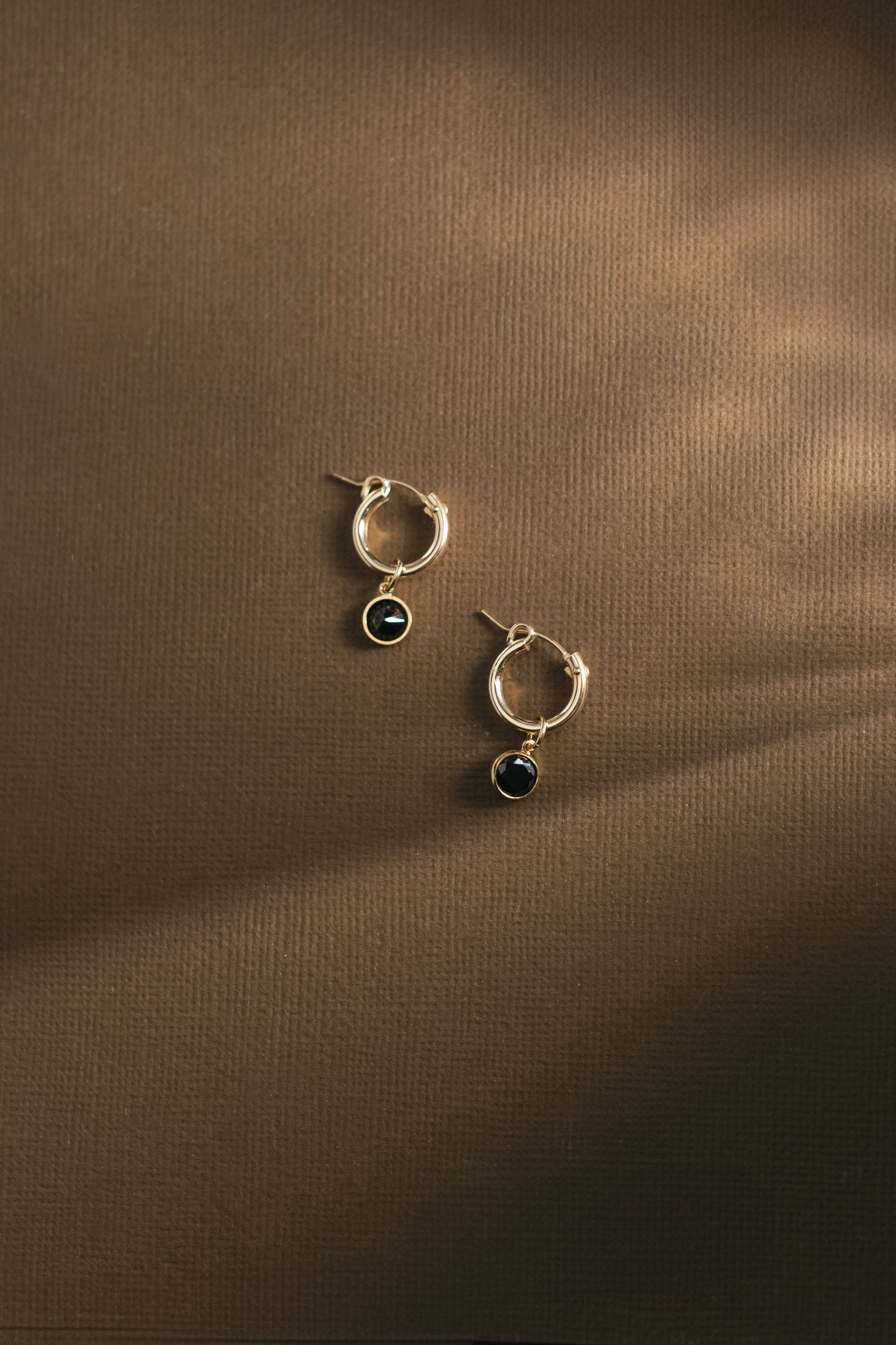 Gemstone hoop earrings