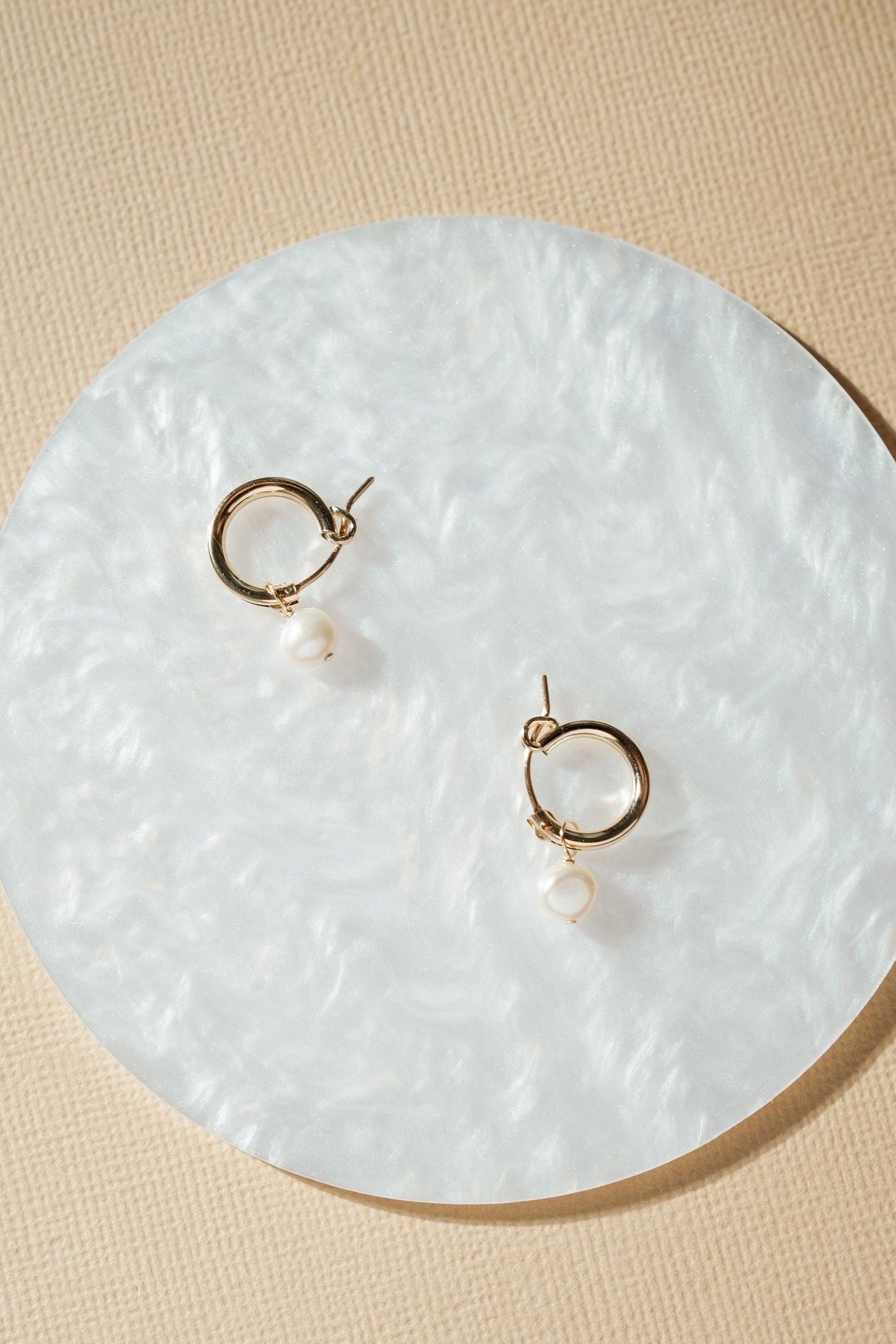 Kat Pearl hoop earrings