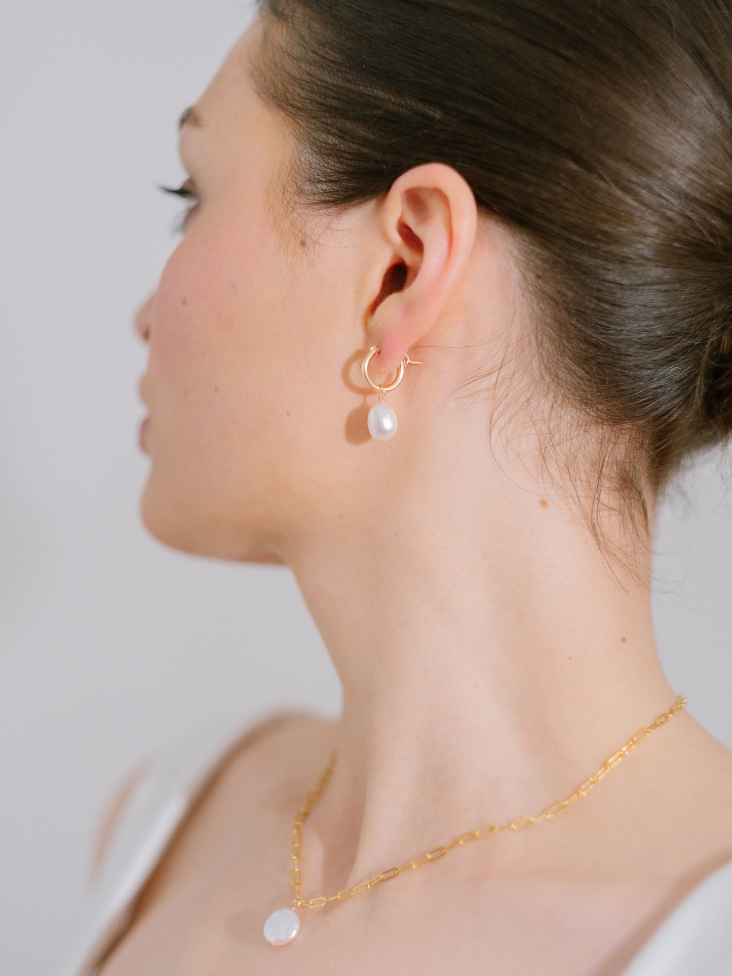 Sarah Pearl hoop earrings