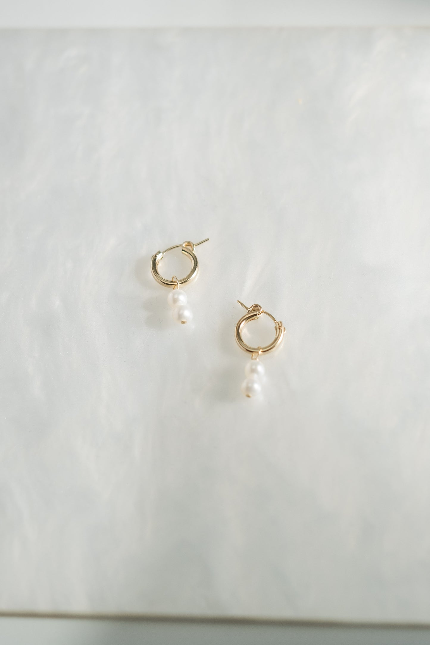 Bonnie pearl hoop earrings