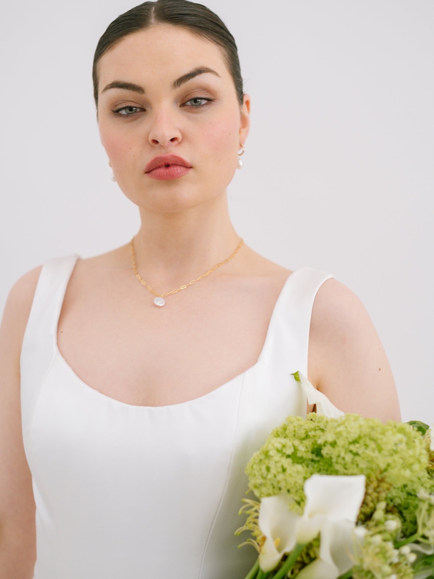 Pearl coin necklace