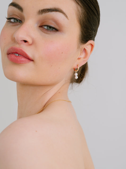 Bonnie pearl hoop earrings
