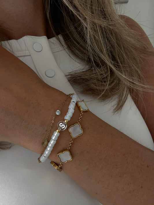 Initial bead bracelet