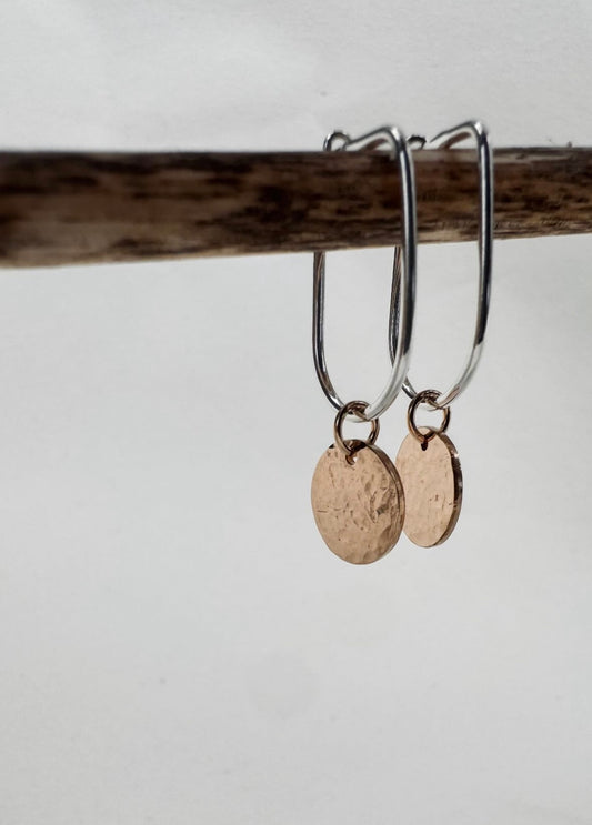 Textured hoop earring