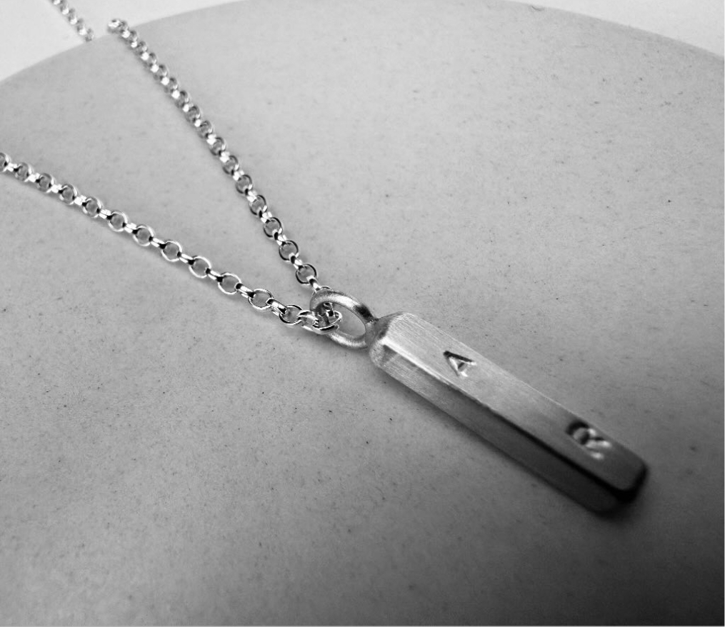 Personalised bar necklace