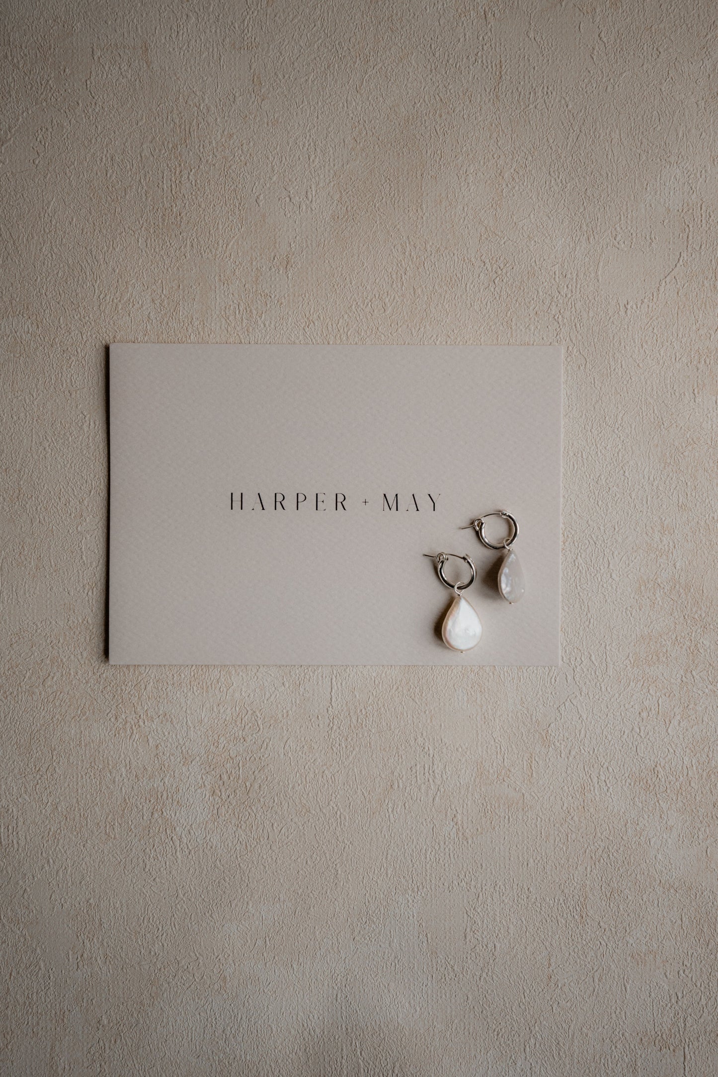 Leanne pearl teardrop hoop
