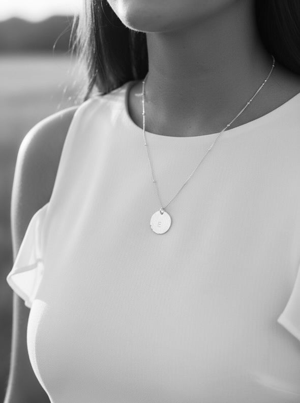 Ellie Initial coin necklace