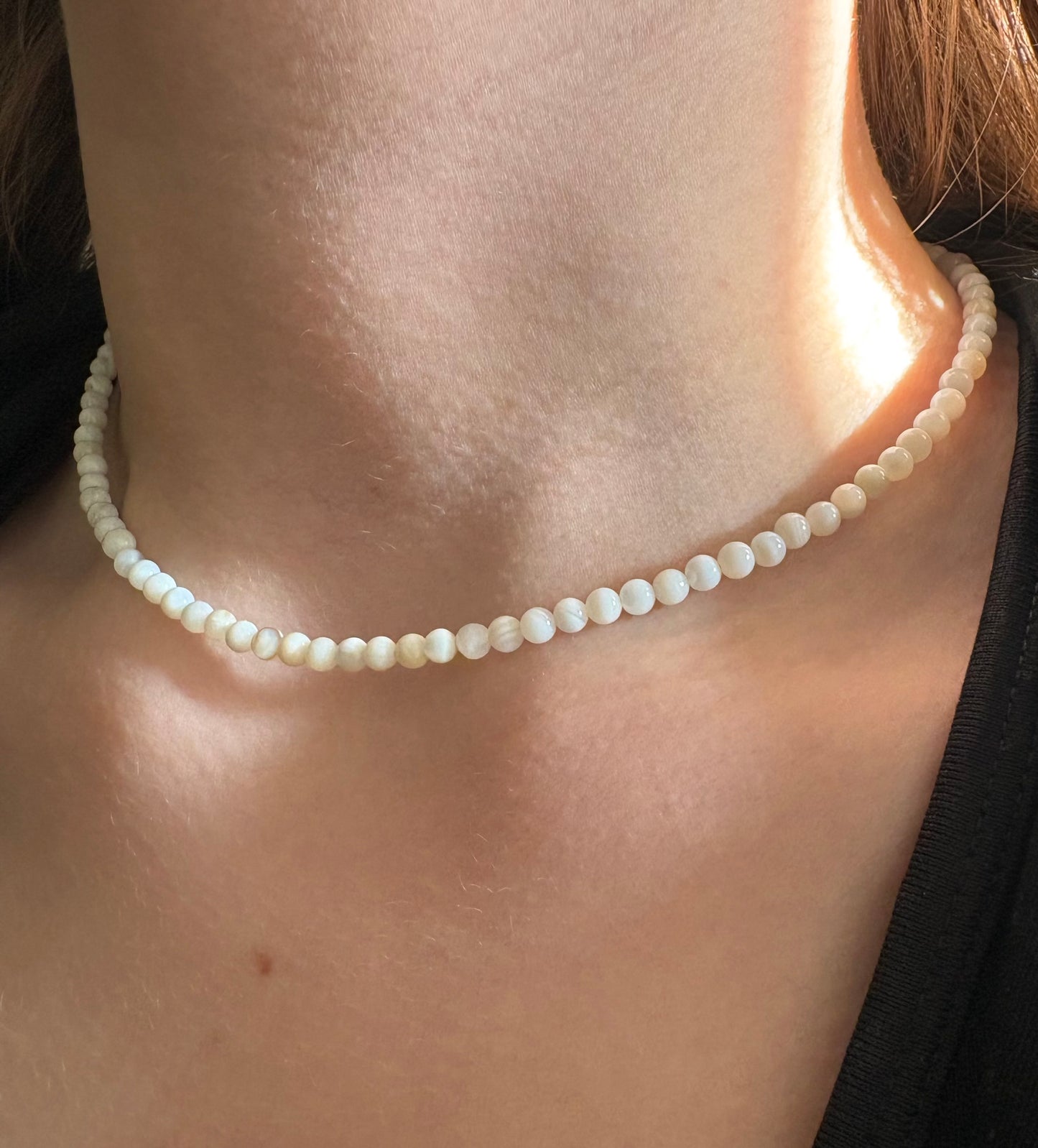 Zoe pearl bead necklace