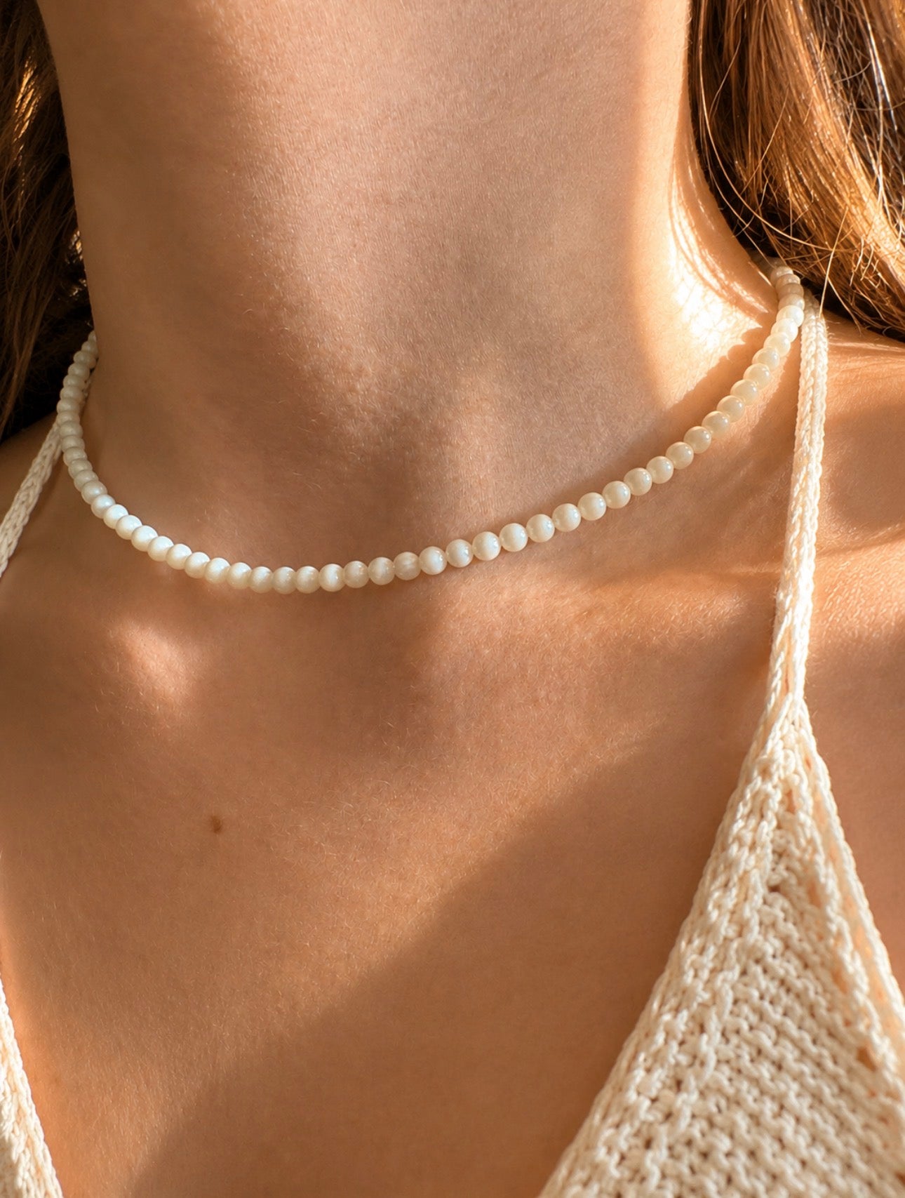 Zoe pearl bead necklace