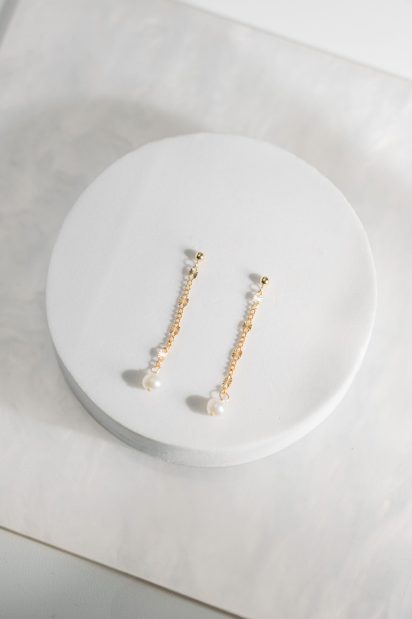 Hannah sunburst pearl earrings