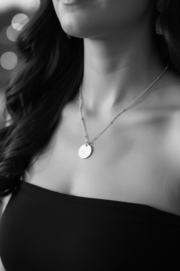 Ellie Initial coin necklace