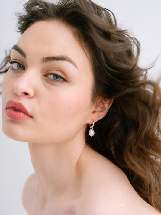 Sarah Pearl hoop earrings