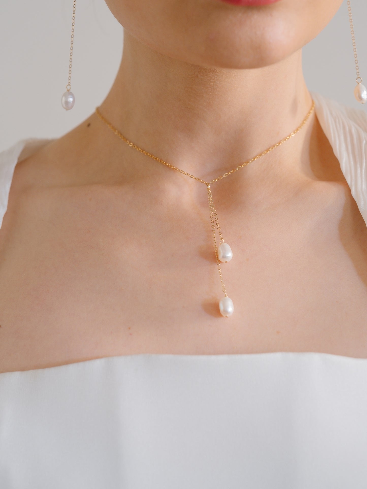 Pearl droplet necklace