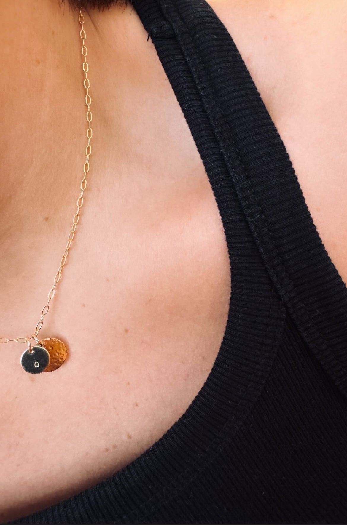 Rosie Double gold pendant necklace