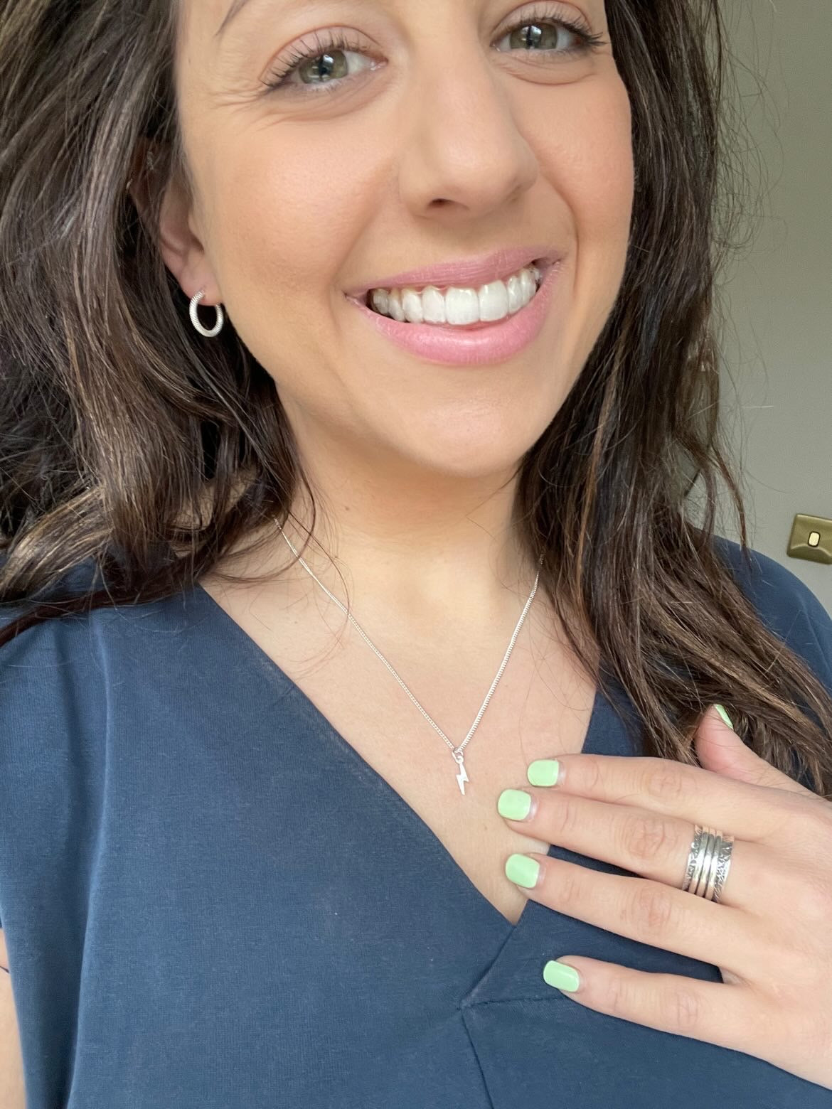 Dainty lightning bolt necklace