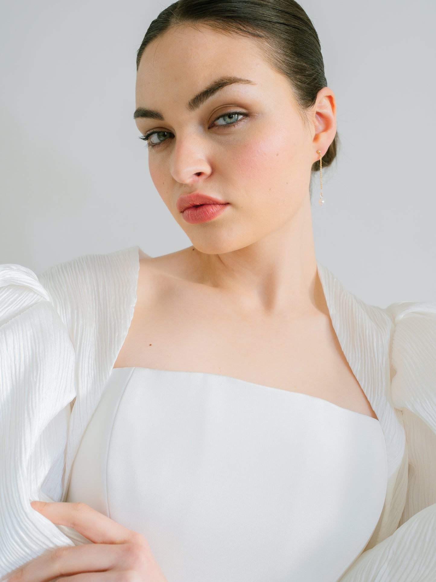Hannah sunburst pearl earrings